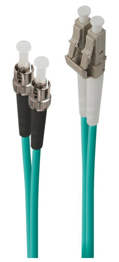 ALOGIC Glasfaserkabel LC-ST Multi Mode Duplex LSZH OM4 1m