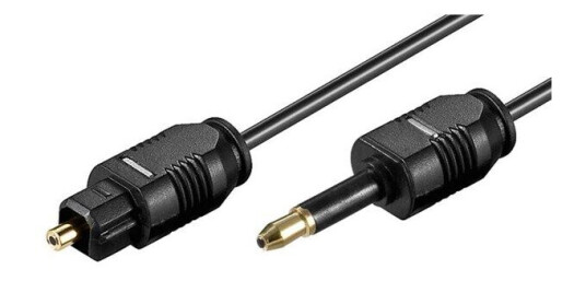 Pro Optical Mini Toslink-Toslink Kabel 1m Svart