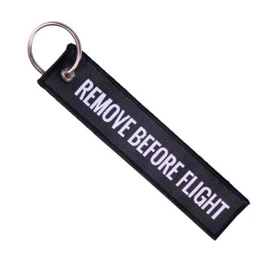 Keychain Fjern før Flight Pilot Bomber Jacket Svart Keychain Fjern før Flight Pilot Bomber Jacket Svart