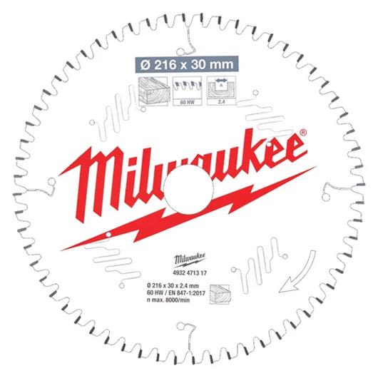 Milwaukee CSB MS W Sagklinge 216x2,4x30 mm 60T Maskintilbehør & forbruk