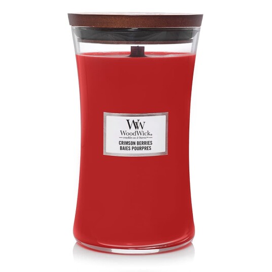 Woodwick Large Hourglass Candle Crimson Berries Universal Woodwick Large Hourglass Candle Crimson Berries Universal