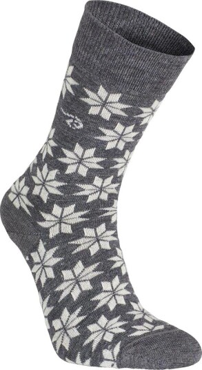 Ivanhoe Unisex Wool Sock Snowflake Grey Marl 35 38