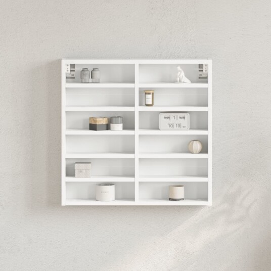  Hyller hvit 60x8,5x58 cm konstruert tre