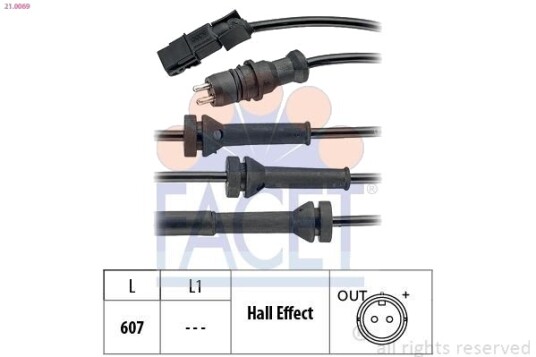 FACET 21.0069 Sensor ABS FACET 21.0069 Sensor ABS