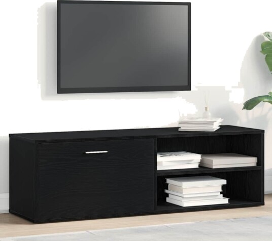 vidaXL TV-skap svart eik 120x34x37 cm konstruert tre