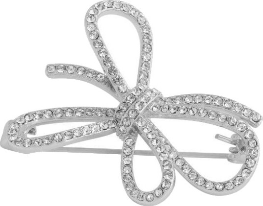 Snö Of Sweden Ribbon brosje i messing med zirkonia