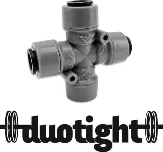 Kegland Duotight T-stykke 4 utganger 8mm push-fit