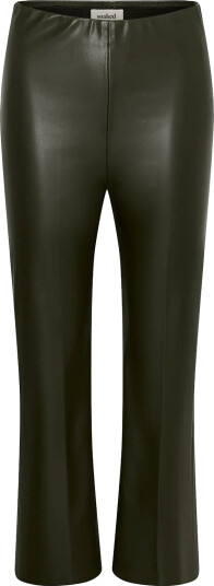 Soaked Slkaylee Pu Kickflare Pants Khaki green S