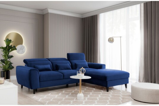Manni 3 seters Sovesofa m. Divan med Oppbevaring Blå