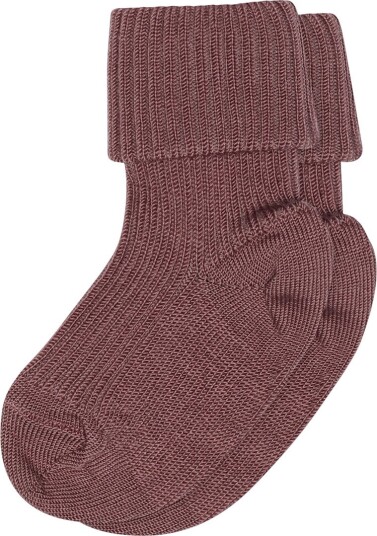 MP Sokker Ull Rib Rose Taupe MP 25/28 Sokker Bordeaux Rosa 25 28