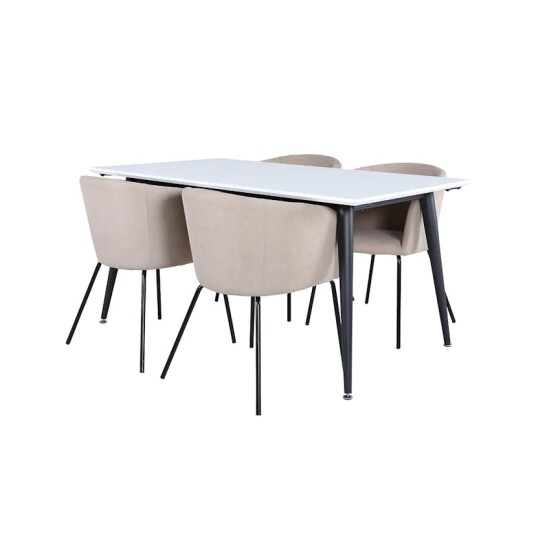 Venture Home Spisegruppe Venture Home Jolie med 4 Bergen Stoler Polyesterlinen GR22304