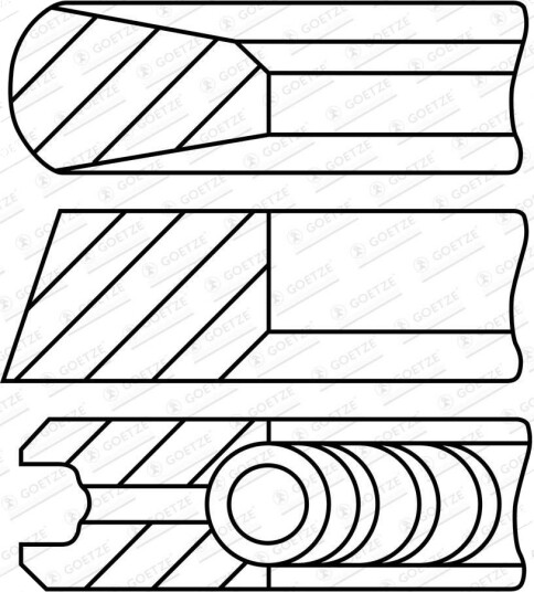 Stempelringsett GOETZE ENGINE 08-445300-00
