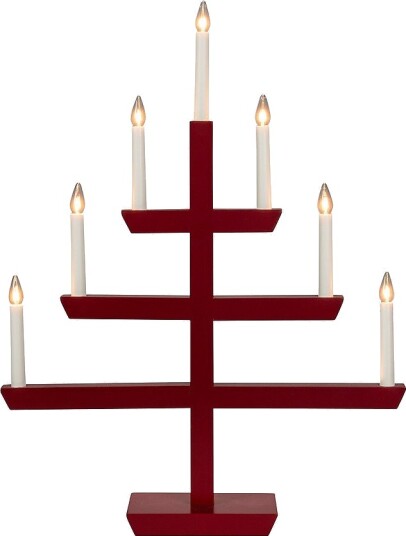 Konstsmide Lysestake 7 pærer Rød