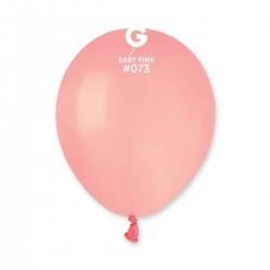 073 Gemar lateksballonger lyserosa / Baby Pink 13cm 100stk
