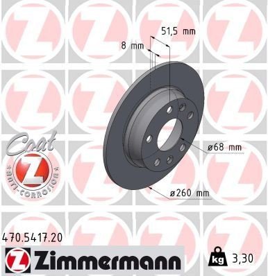 Bremseskive ZIMMERMANN 470.5417.20