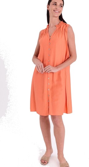 FREE/QUENT Fqesally Dress Coral XL