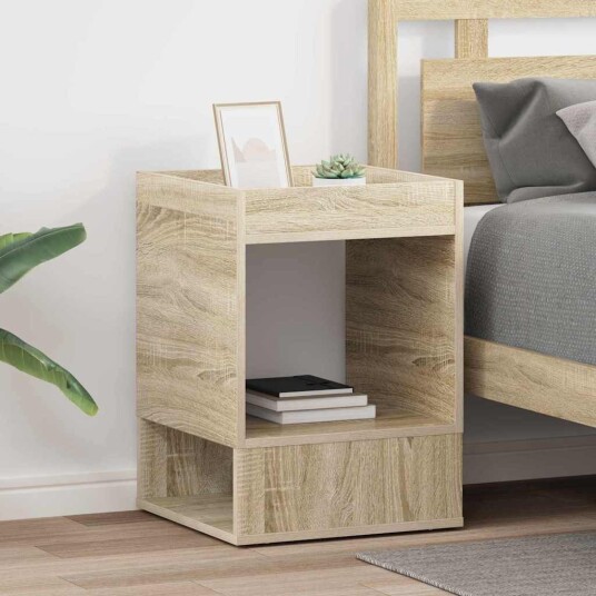 vidaXL Avlastningsbord 2 pcs Sonoma eik 40 x 40 x 56 cm Konstruert tre