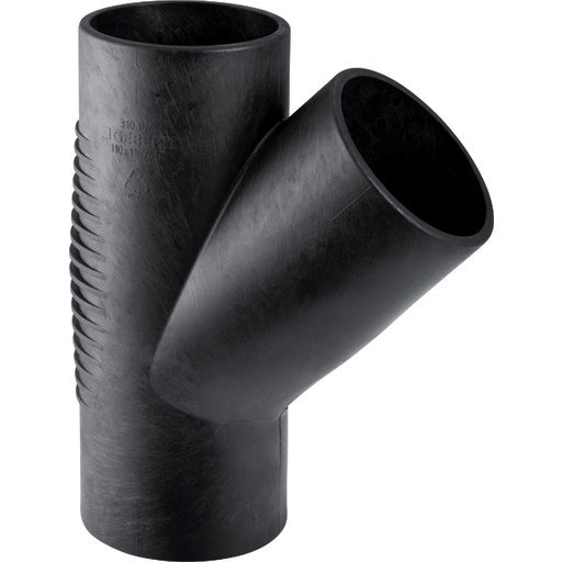Geberit Silent Grenrør 75x56mm 45° med Lyddemping for Avløpsinstallasjoner