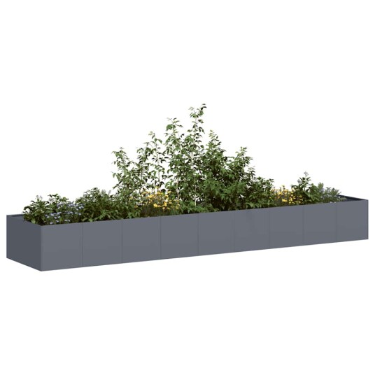 vidaXL Plantekasse antrasitt 360x80x40 cm stål vidaXL Plantekasse antrasitt 360x80x40 cm stål