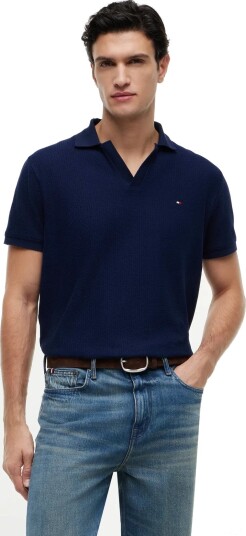 Tommy Hilfiger Jonny Collar Texture Reg Polo Navy XL