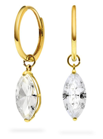 Pan Jewelry, Ørering i 585 gult gull med zirkonia