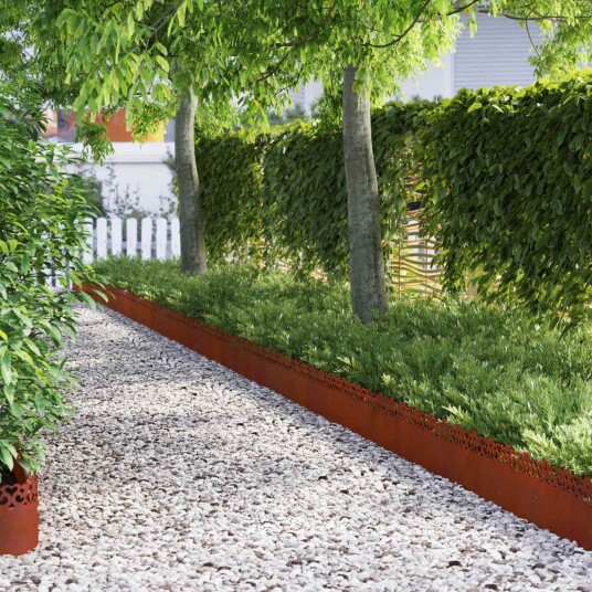 vidaXL Plenkanter 20 pcs Rusten 103 x 0,05 x 22 cm Cortenstål vidaXL Plenkanter 20 pcs Rusten 103 x 0,05 x 22 cm Cortenstål