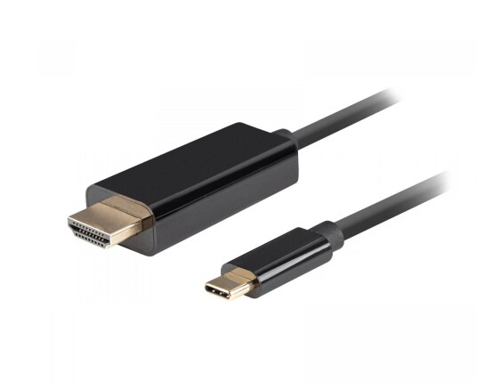Lanberg Usb-C Til Hdmi Kabel 4k 60hz Svart - 0.5m
