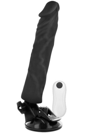 Basecock Realistic Vibrator Control Black 21 cm