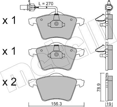 METELLI 22 0550 0 Bremseklosser
