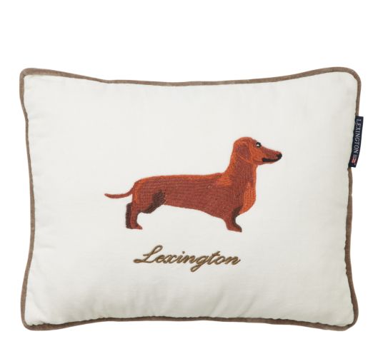 Dog pute fløyel 40x30 cm beige