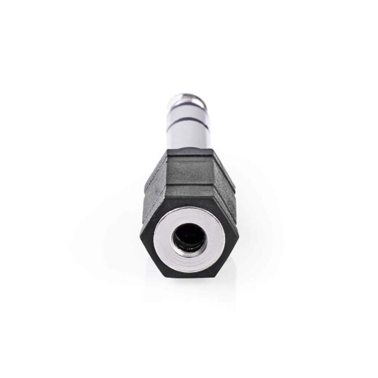 Nedis Stereo Audio Adapter 6.35 Mm Han 3.5 Hun Nikkel Belagt Rett ABS Sort 1 Stk. Boks
