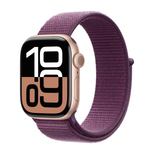 Apple Watch S10 42mm GPS+Cel rosegull/plomme Sport Loop