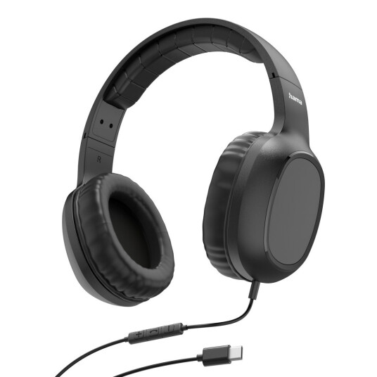 Hama 00221814, Koblet Med Ledninger (Ikke Trådløs), Samtaler/Musikk, 20 - 20000 Hz, 140 G, Hodesett, Svart