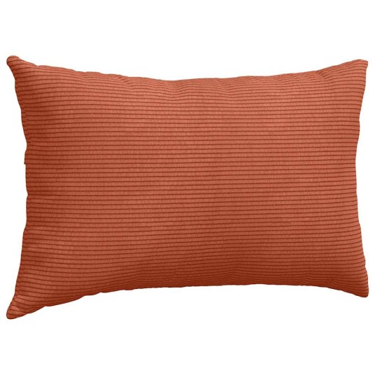 Sofaputer 2 pcs Rød oransje 50 x 30 cm Corduroy stoff
