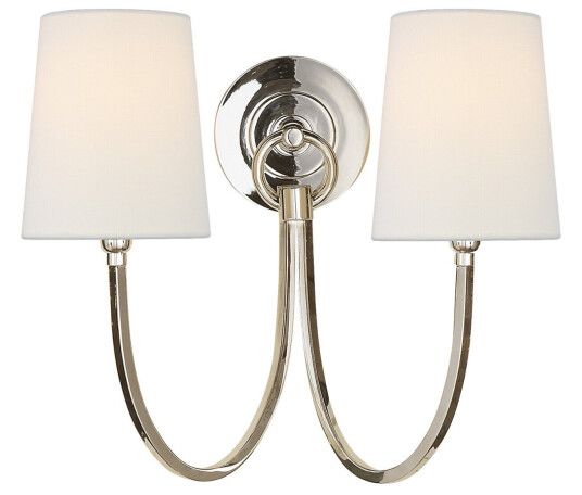 Reed vägglampa dubbel nickel Reed vägglampa dubbel nickel