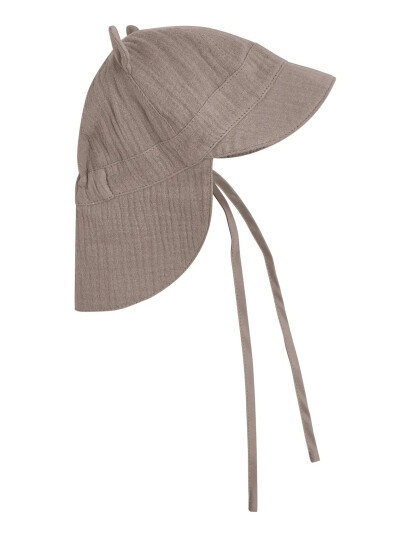 Huttelihut Summer Hat Ears Muslin Beige 48\6 12M Huttelihut Summer Hat Ears Muslin Beige 48\6 12M