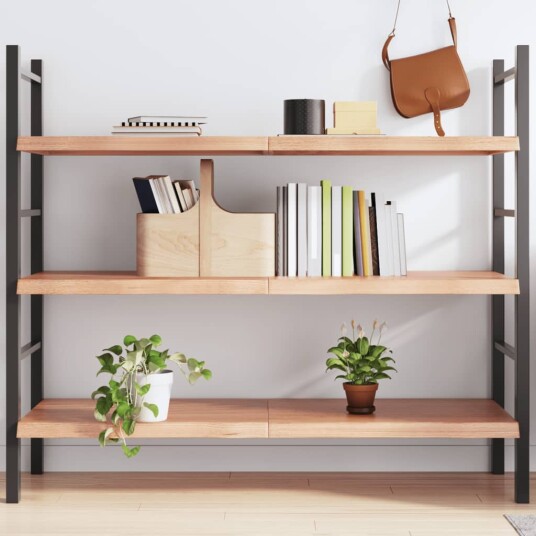 vidaXL Vegghylle lysebrun 140x60x4 cm behandlet heltre eik vidaXL Vegghylle lysebrun 140x60x4 cm behandlet heltre eik