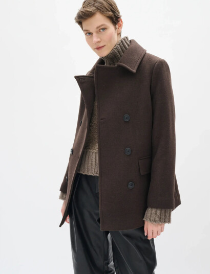 InWear Perryiw Sailor Coat R Brown 42 InWear Perryiw Sailor Coat R Brown 42