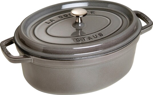 Staub Oval gryte 4,2 L Grå 1721265-02-0 1721265-03-0 Staub Oval gryte 4,2 L Grå 1721265-02-0 1721265-03-0