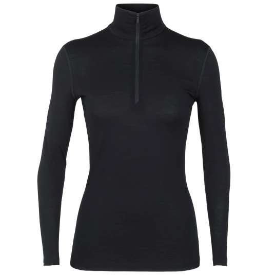 Icebreaker 200 Oasis Ls Half Zip Ullundertøy Dame 001 BLACK XL