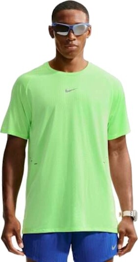 Nike Stride Aero FIT SS Top Herre Volt/Light Silver/Reflective Silver XL