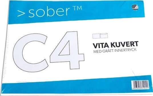 B??ngers Sober C4 Konvolutt Peel & Seal 100g 50 stk