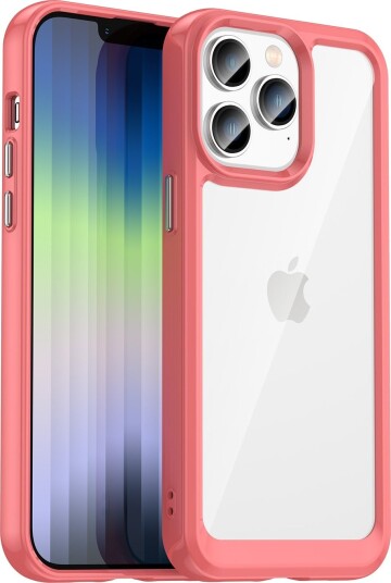 Hurtel Outer Space Case iPhone 14 Pro Max hardt deksel med gelramme Rød