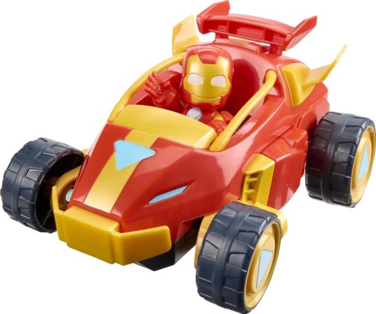 Marvel Iron Man Lekesett 7,5 Cm 2-I-1 Iron Man Mech Suit Og Kjøretøy