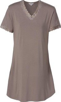 Lady Avenue Bamboo Nightdress SS Beige Bambus X Large Dame