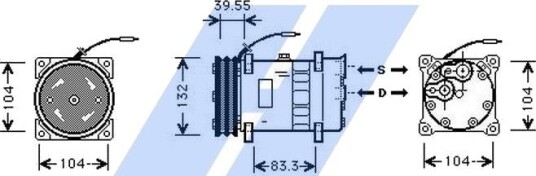 AC-kompressor HIGHWAY AUTOMOTIVE 45157001