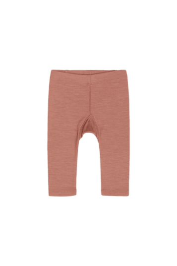 Hust & Claire Lotta ull leggings med rysjer - burlwood