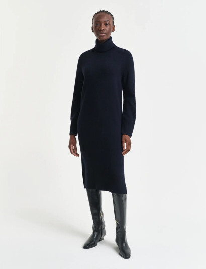 GANT Detail Turtleneck Dress - Navy - M GANT Detail Turtleneck Dress - Navy - M
