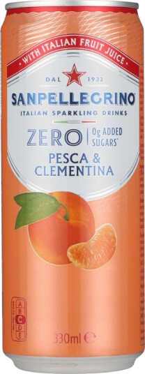 San Pellegrino Fersken Zero 33 Cl. San Pellegrino Fersken Zero 33 Cl.