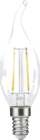 Spl E14 2,5W dimbar LED kronepære med tipp C35 filament klar 2700K Dimbar : Dimbar Kulør : Varm Spl E14 2,5W dimbar LED kronepære med tipp C35 filament klar 2700K Dimbar : Dimbar Kulør : Varm